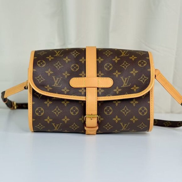 Louis Vuitton Monogram Canvas Crossbody Bag with Yellow Accents - Picture 1 of 7